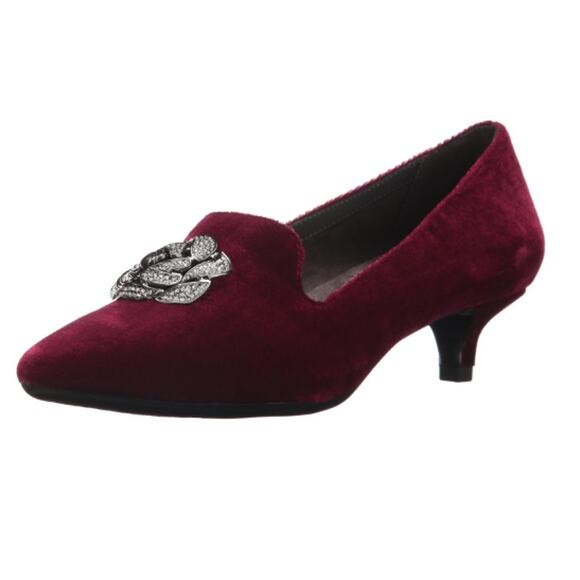 Aerosoles Women's Red Velvet Best Dressed Pointed Toe Kitten Heel Pump Size 9.5 - Picture 1 of 12